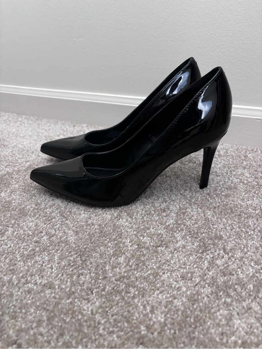 Marc Fisher Black Patent Pointed-Toe Stiletto Pumps